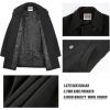 imageWULFUL Boys Double Breasted Wool Trench Coat Winter Pea CoatBlack