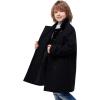 imageWULFUL Boys Double Breasted Wool Trench Coat Winter Pea CoatBlack
