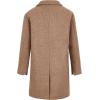 imageWULFUL Boys Double Breasted Wool Trench Coat Winter Pea CoatBrown