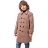 imageWULFUL Boys Double Breasted Wool Trench Coat Winter Pea CoatBrown