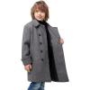 imageWULFUL Boys Double Breasted Wool Trench Coat Winter Pea CoatGrey