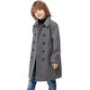imageWULFUL Boys Double Breasted Wool Trench Coat Winter Pea CoatGrey