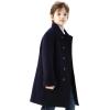 imageWULFUL Boys Double Breasted Wool Trench Coat Winter Pea CoatNavy