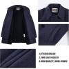 imageWULFUL Boys Double Breasted Wool Trench Coat Winter Pea CoatNavy