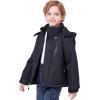 imageWULFUL Boys Waterproof Ski Jacket Kids Winter Snow Coat OutdoorBlack