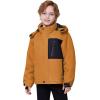 imageWULFUL Boys Waterproof Ski Jacket Kids Winter Snow Coat OutdoorBrown