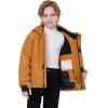 imageWULFUL Boys Waterproof Ski Jacket Kids Winter Snow Coat OutdoorBrown