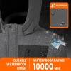 imageWULFUL Boys Waterproof Ski Jacket Kids Winter Snow Coat OutdoorDark Grey