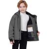 imageWULFUL Boys Waterproof Ski Jacket Kids Winter Snow Coat OutdoorDark Grey