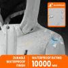 imageWULFUL Boys Waterproof Ski Jacket Kids Winter Snow Coat OutdoorGrey