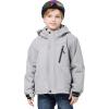 imageWULFUL Boys Waterproof Ski Jacket Kids Winter Snow Coat OutdoorGrey