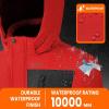 imageWULFUL Boys Waterproof Ski Jacket Kids Winter Snow Coat OutdoorRed
