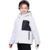 imageWULFUL Boys Waterproof Ski Jacket Kids Winter Snow Coat OutdoorWhite