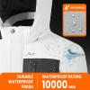 imageWULFUL Boys Waterproof Ski Jacket Kids Winter Snow Coat OutdoorWhite