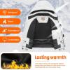 imageWULFUL Boys Waterproof Ski Jacket Kids Winter Snow Coat OutdoorWhite