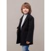imageWULFUL Boys Wool Coat Single Breasted Trench Coat Winter Pea CoatBlack