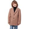 imageWULFUL Boys Wool Coat Single Breasted Trench Coat Winter Pea CoatBrown