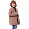 imageWULFUL Boys Wool Coat Single Breasted Trench Coat Winter Pea CoatBrown