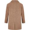 imageWULFUL Boys Wool Coat Single Breasted Trench Coat Winter Pea CoatBrown