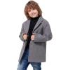 imageWULFUL Boys Wool Coat Single Breasted Trench Coat Winter Pea CoatGrey