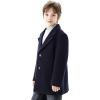 imageWULFUL Boys Wool Coat Single Breasted Trench Coat Winter Pea CoatNavy