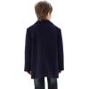 imageWULFUL Boys Wool Coat Single Breasted Trench Coat Winter Pea CoatNavy