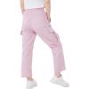 imageWULFUL Girls Cargo Pants Lightweight Wide Leg Streetwear with Pockets Kids Jogger Trouser 616 YearsPink
