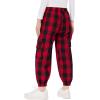 imageWULFUL Girls Casual Cargo Jogger Pants Adjustable WaistRed Black Plaid