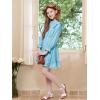 imageWULFUL Girls Long Sleeve Dress Flared Belted Fall Casual Party Dress Aline Swing 514 YearsBlue