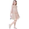 imageWULFUL Girls Sequin Dress Sparkly Party Aline Flutter Neckline DualLayer Holiday Prom Formal Dresses 512YChampagne