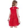 imageWULFUL Girls Sequin Dress Sparkly Party Aline Flutter Neckline DualLayer Holiday Prom Formal Dresses 512YRed