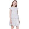 imageWULFUL Girls Sequin Dress Sparkly Party Aline Flutter Neckline DualLayer Holiday Prom Formal Dresses 512YSilver