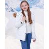 imageWULFUL Girls Winter Coats Outerwear Down Puffer Jacket Waterproof with Warm Fur HoodWhite0009