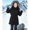 imageWULFUL Girls Winter Long Coats Hooded Parka Kids Warm Puffer JacketBlack