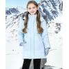 imageWULFUL Girls Winter Long Coats Hooded Parka Kids Warm Puffer JacketLight Blue