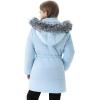 imageWULFUL Girls Winter Long Coats Hooded Parka Kids Warm Puffer JacketLight Blue