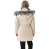 imageWULFUL Girls Winter Long Coats Hooded Parka Kids Warm Puffer JacketLight Khaki