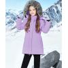 imageWULFUL Girls Winter Long Coats Hooded Parka Kids Warm Puffer JacketLight Purple
