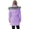 imageWULFUL Girls Winter Long Coats Hooded Parka Kids Warm Puffer JacketLight Purple