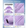 imageWULFUL Girls Winter Long Coats Hooded Parka Kids Warm Puffer JacketLight Purple