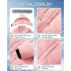 imageWULFUL Girls Winter Long Coats Hooded Parka Kids Warm Puffer JacketPink