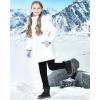 imageWULFUL Girls Winter Long Coats Hooded Parka Kids Warm Puffer JacketWhite