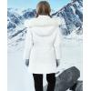 imageWULFUL Girls Winter Long Coats Hooded Parka Kids Warm Puffer JacketWhite