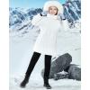 imageWULFUL Girls Winter Long Coats Hooded Parka Kids Warm Puffer JacketWhite