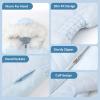 imageWULFUL Girls Winter Parka Coat Long Hooded Waterproof Warm Fleece Puffer JacketLight Blue