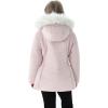 imageWULFUL Girls Winter Parka Coat Long Hooded Waterproof Warm Fleece Puffer JacketLight Pink