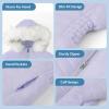 imageWULFUL Girls Winter Parka Coat Long Hooded Waterproof Warm Fleece Puffer JacketPurple