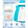 imageWULFUL Girls Winter Parka Coat Long Waterproof Warm Fleece Puffer JacketBlue