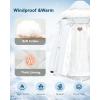 imageWULFUL Girls Winter Parka Coat Long Waterproof Warm Fleece Puffer JacketWhite