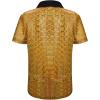 imageWULFUL Kids Boys Disco Shirt Sequins Button Down Shirts 70s Party CostumeGold
